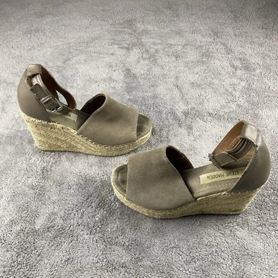 Sandales Espadrilles Steve Madden Pretty - Gris à Strass - Taille 6 - Occasion Bon État