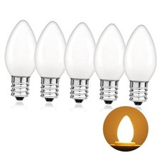 C7 LED Night Light Bulbs 4Watt,E12 Small White Light Bulbs for C7-5pcs