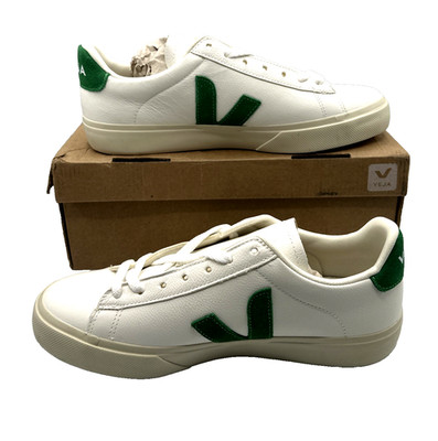 Veja Campo Gummisohle Schnürschuh Freizeit Damen Trainer In Weiß Grün Größe 40