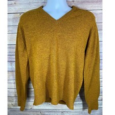 Vintage 80s Thane Hydraknit Wool Sweater 1980s Large Made in USA Orange