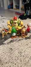 Super Mario Bros Movie Characters And Fire Breathing Bowser