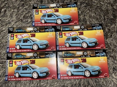 #ad Mattel Hot Wheels Brick Shop Custom #x27;90 Honda Civic EF The Hot Ones Speed Series $41.99