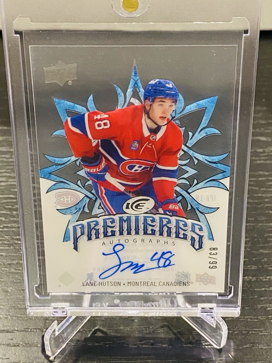 2024-25 UPPER DECK ICE PREMIERES TRUE ROOKIE AUTO LANE HUTSON /99