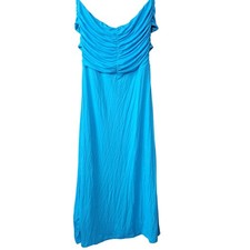 Free People FP Beach Womens XL Blue Draped Maxi Dress