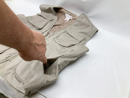 Norm Thompson Mens XL Fishing Vest Beige / Khaki 9 Pockets image 4