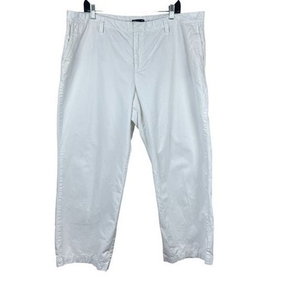 Gap Outlet Pants Womens 20 White Chino Khaki Straight Leg Minimalist Classic
