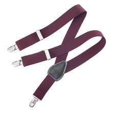 Childrens Girls Boys Toddlers Adjustable Kids Suspenders Burgandy USA SELLER 