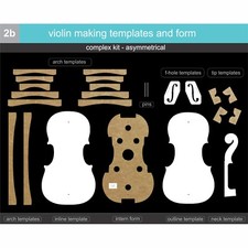 2b HDF Polyestirene  Violin Making Complex Template Set  CNC Precision Cut