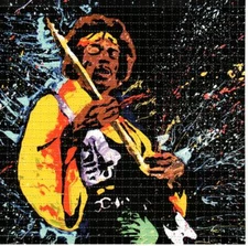 JIMI HENDRIX BLOTTER ART perforated sheet paper psychedelic art