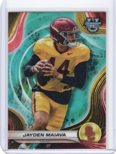 2024 Bowman's Best University Jayden Maiava Aqua Refractor /225 USC Trojans