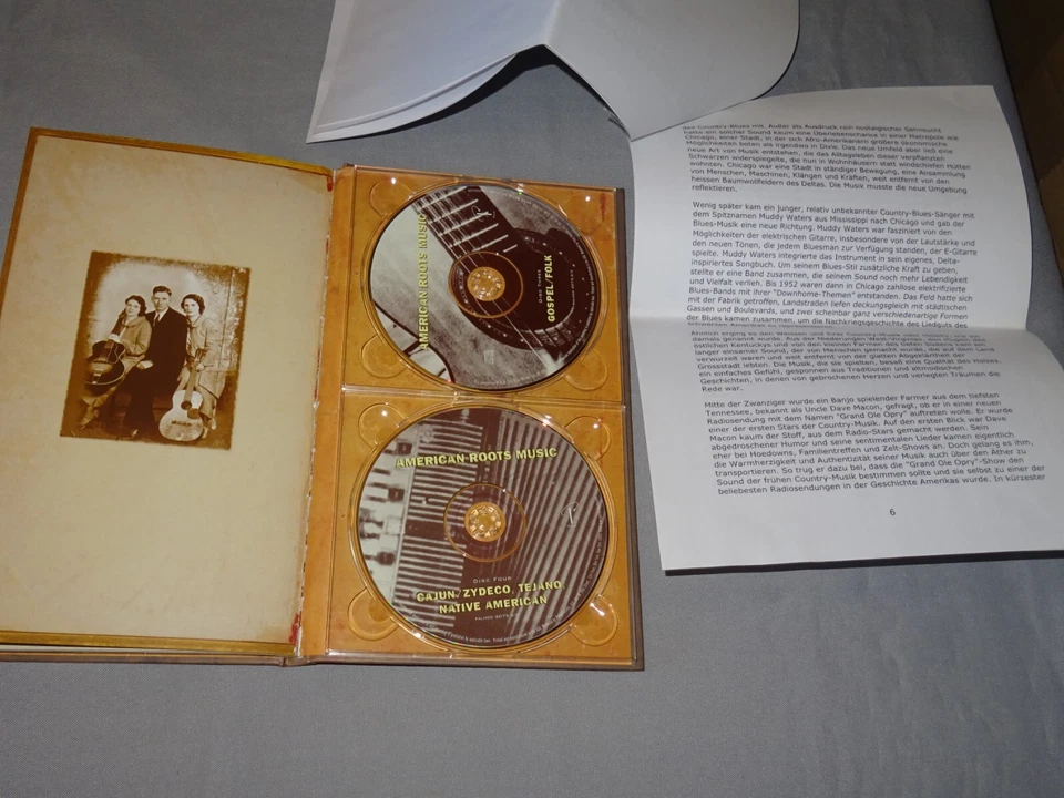 AMERICAN ROOTS MUSIC - V.A. / USA 4-CD-LONG-BOX-SET 2001 & 8 PROMO-SHEETS - Bild 4 von 4