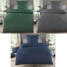 Baumwolle Bettwäsche 135x200 / 155x220 UNI einfarbig Bettbezug Renforce Oeko-TEX