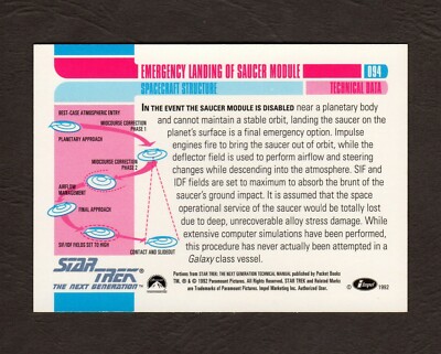 1992 Impel Star Trek TNG Card #94 - Emergency Landing of Saucer
