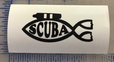 Scuba Fish Decal 3.5" 4.5" 5.5" Dive Diving PADI Car Window Bumper Laptop Cup