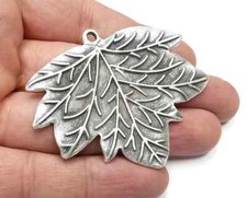 Leaf Dangle Charms Pendant, Antique Silver Plated jewelry accessories