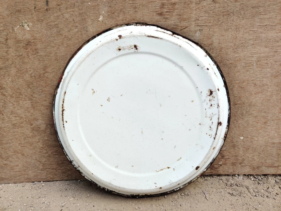 Vintage Écureuil Eating Cerise Design Émail Peinture Plaque Tchécoslovaquie IE49 - Photo 3/3