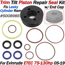 Trim Tilt Piston Cylinder Repair Seal Kit For Evinrude ETEC 75 115 130hp 2005-19