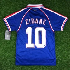 Francia Camisa Replica de Futbol Retro, 1998 (Tallaje Americano)