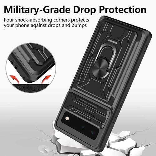 VUNAKE for Google Pixel 6 Case with Card Holder - Zdjęcie 4 z 7