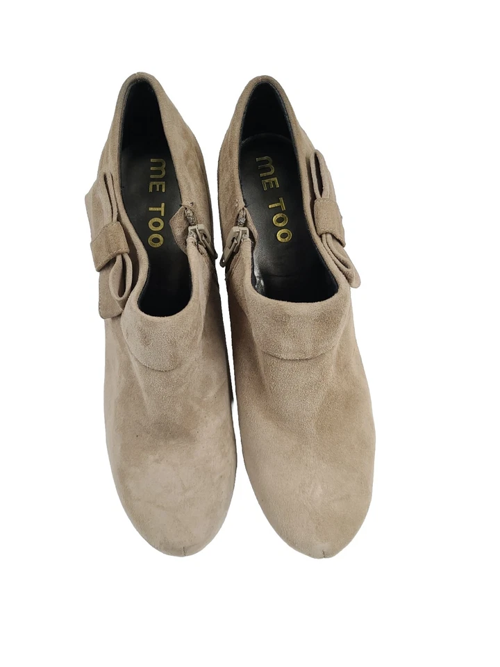 Zapato botín de gamuza Me Too Lamont bronceado cremallera lateral lazo talla 8 M Foto 4 de 4