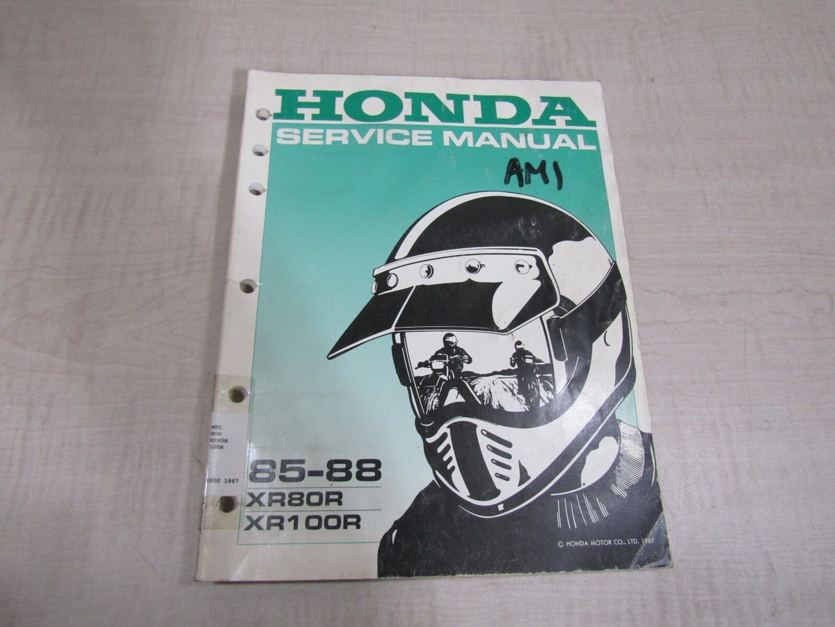HONDA SERVICE MANUAL 1985-1988 XR80R XR100R | eBay