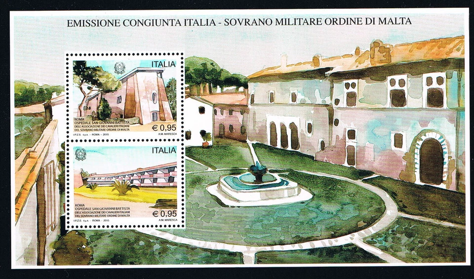 ITALIA 1 FOGLIETTO OSPEDALE SAN GIOVANNI BATTISTA 2015 nuovo** (BI6123)