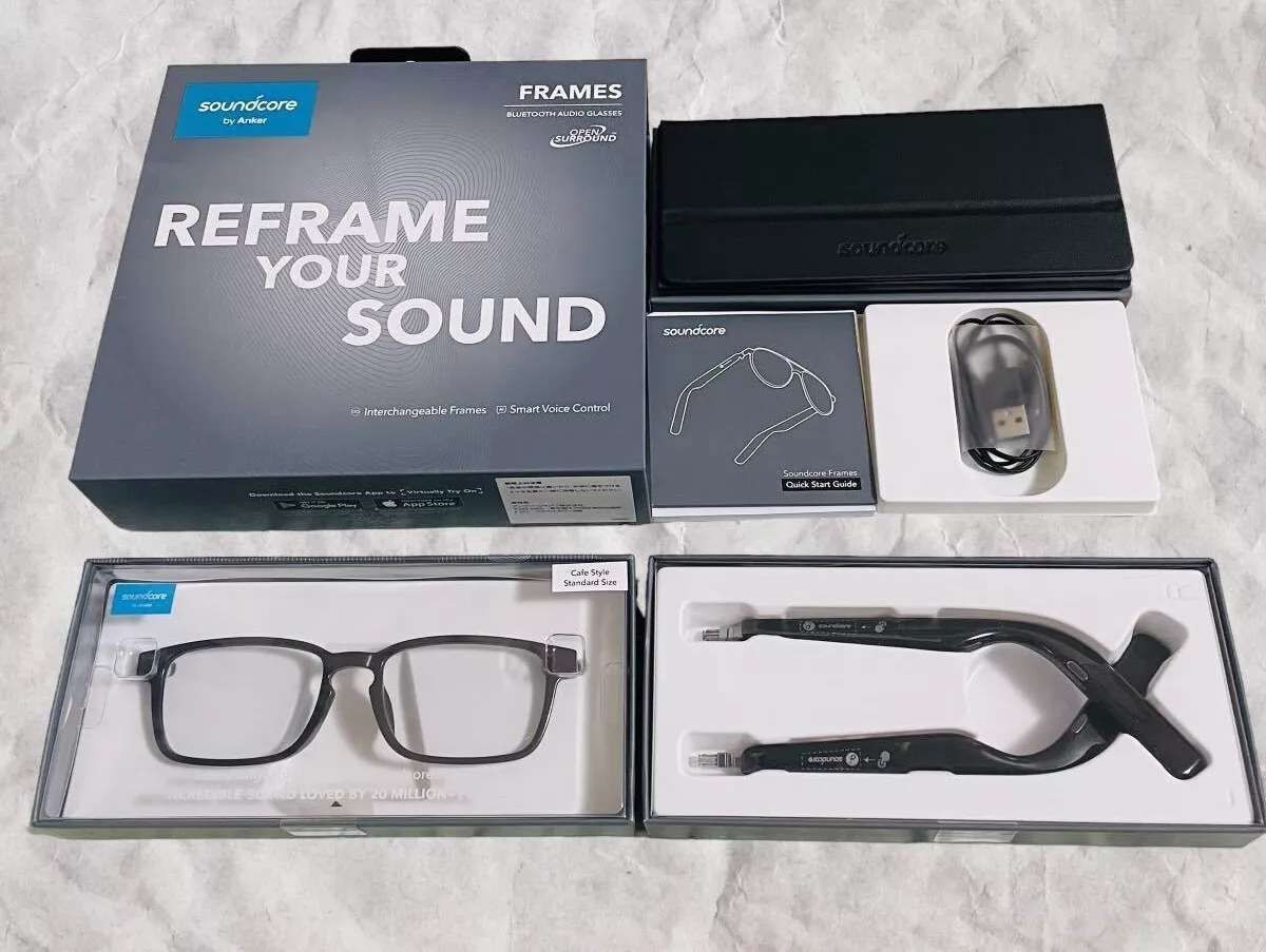 Anker Soundcore Frames Cafe Smart Audio Glasses Blue Light Cut IPX4 A3600  Japan