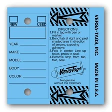 125 Blue Genuine Versa-Tag Key Tags & Key Rings Half-Pack