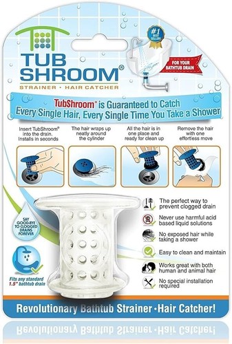 TubShroom Revolutionärer Wannenabflussschutz Haarfänger Sieb weiß - Bild 2 von 5