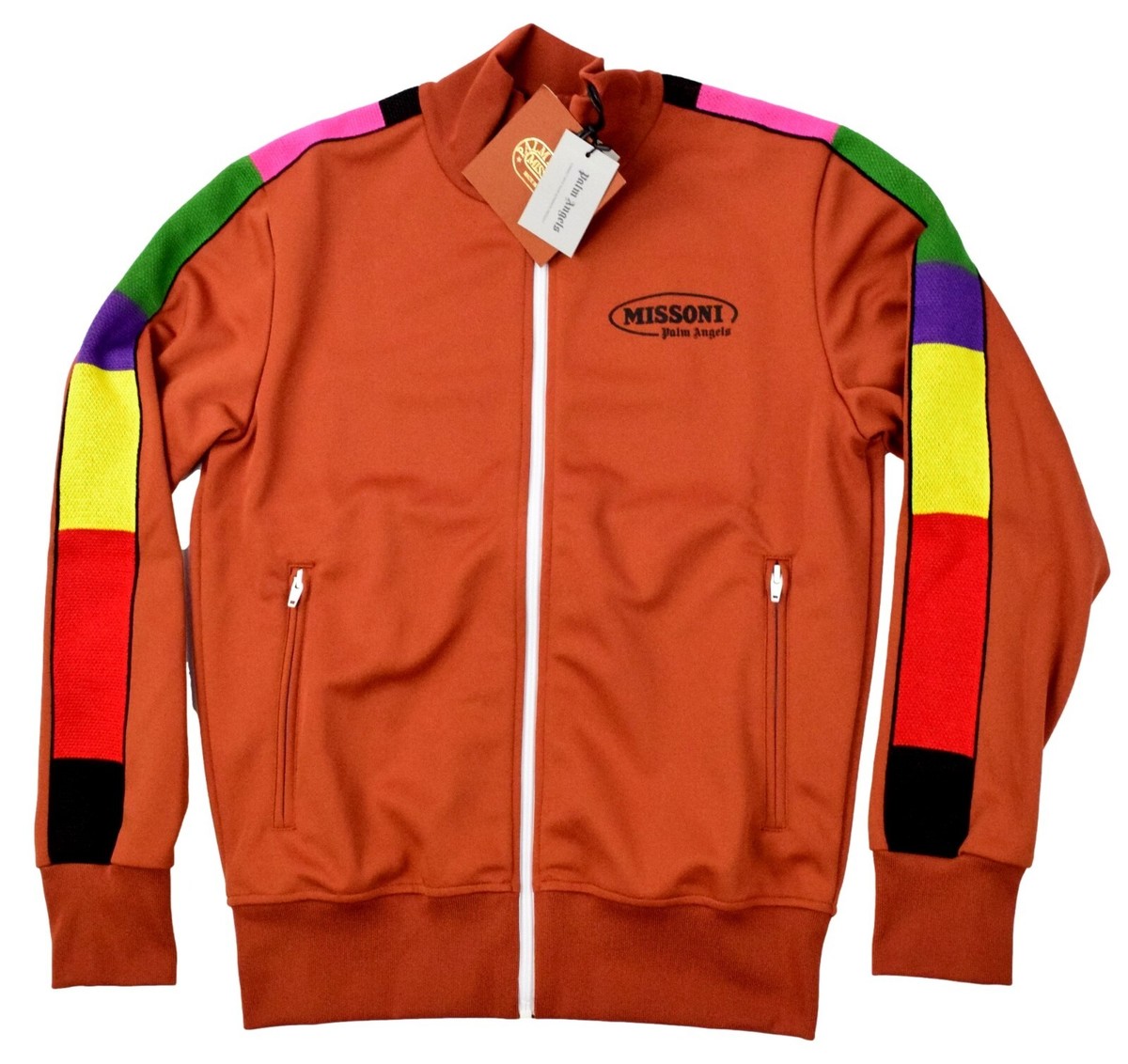 PALM ANGELS x MISSONI Men's 'Logo' Track Jacket Orange M Made in