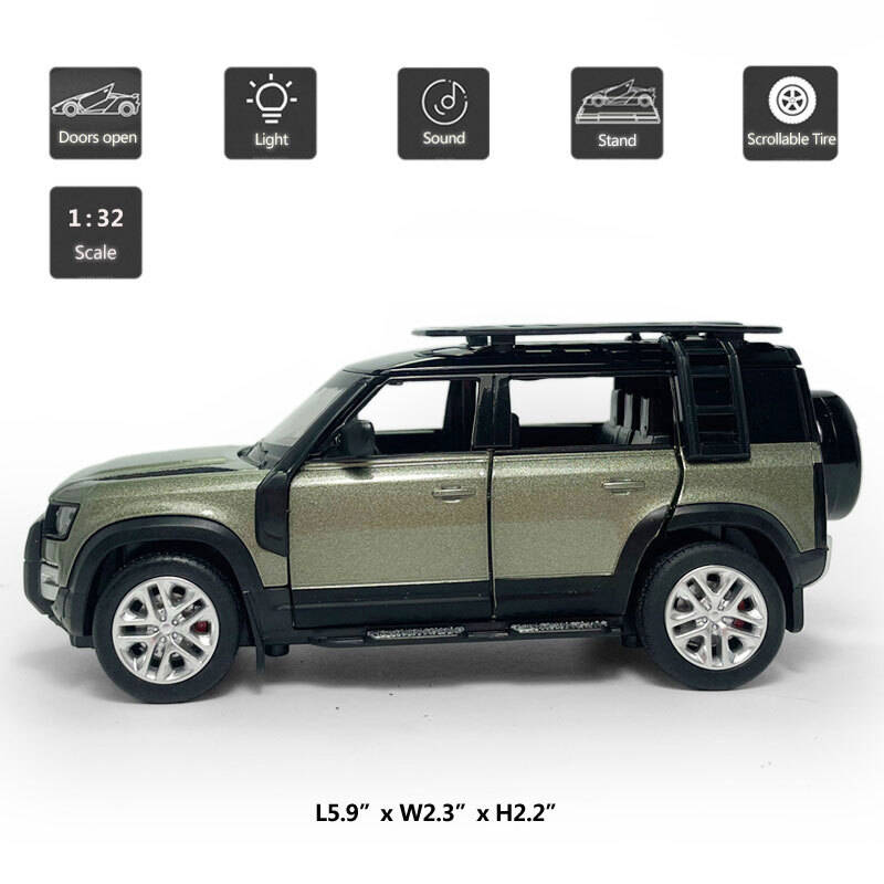 ミニカー ALLOY CAR 1/18 Land Rover Defender 110 1:18 Land Rover Defender 110 2020 Model Car Diecast Toy