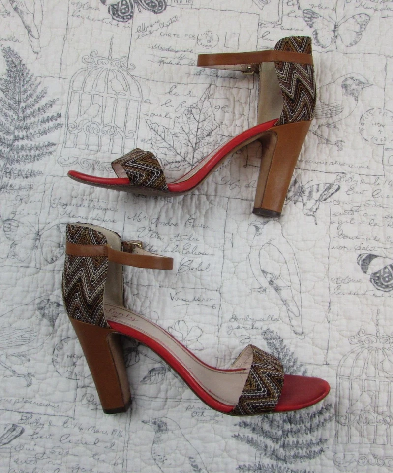 EUC Anthro 批量 Tracy Reese 命运踝带粗跟凉鞋 39.5 9.5 — 第 2/4 张图片