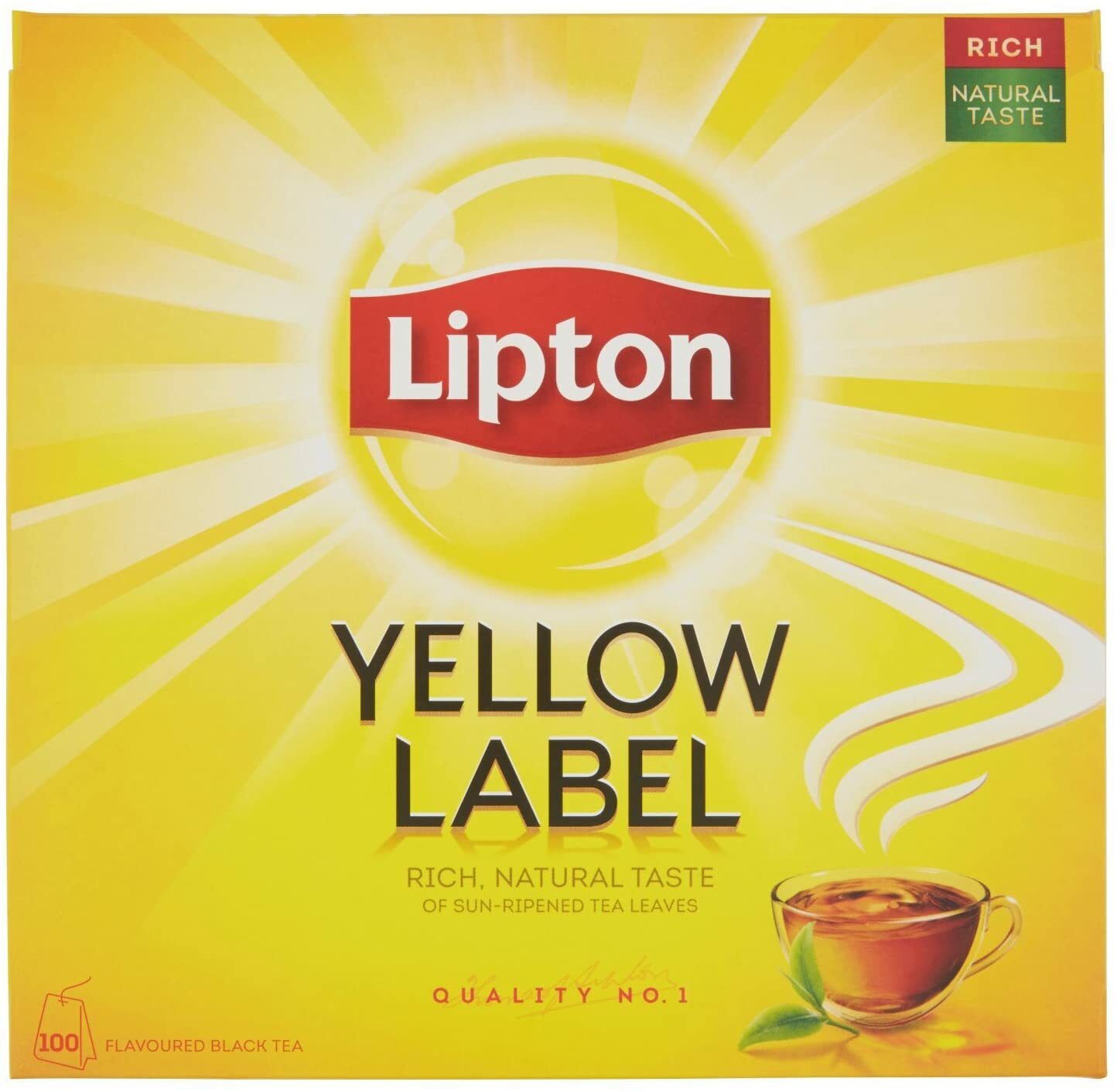 TE LIPTON YELLOW LABEL THE TEA NERO 200 FILTRI BUSTINE INFUSO TISANA DI QUALITA'
