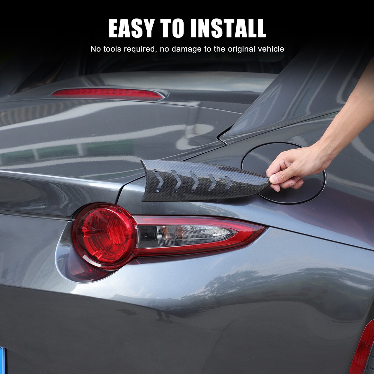 Real Carbon Fiber Rear Tail Lights Cover For Mazda MX-5 Miata 2016