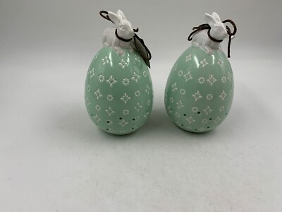 G.C. Ceramic 7.5in Bunny Green Potpourri Holder with Scent Sachet AA01B44030