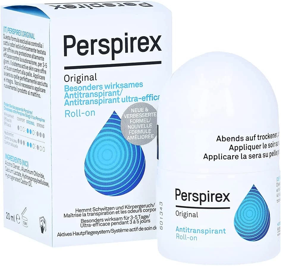 6x Perspirex Original Antitranspirant Roll-on 20ml