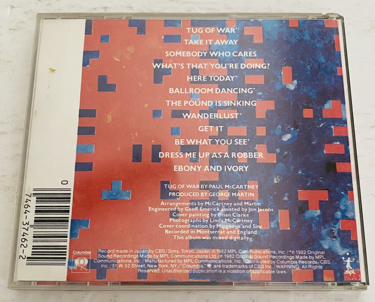 Paul McCartney - Tug Of War (CD, Early JAPAN Import Press, CK