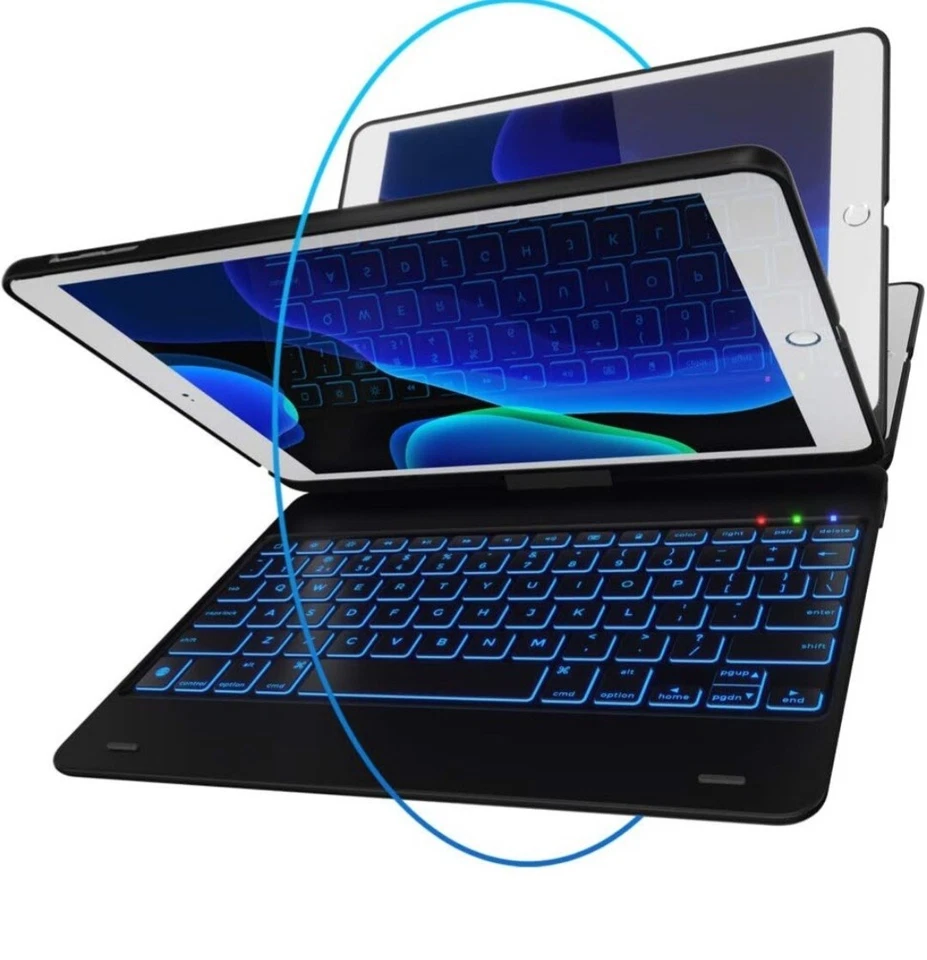 TYPECASE Keyboard Case for iPad 9.7 Inch All in One 360 Degree, Black - Image 2 of 4