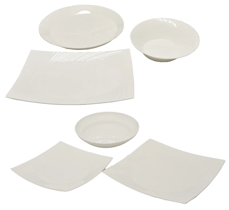 Servizio Piatti in Porcellana 21 Pezzi ETHEREAL Wedgwood Set 6 Persone Tavola
