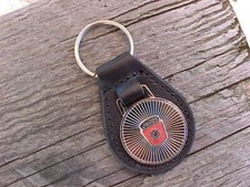 1950-60s Ford Truck Chrome Leather Key Fob Nos Hi-quality Stunning Key Holder 1950-60s Ford Truck Chrome Leather Key Fob Nos Hi-quality Stunning Key Holder