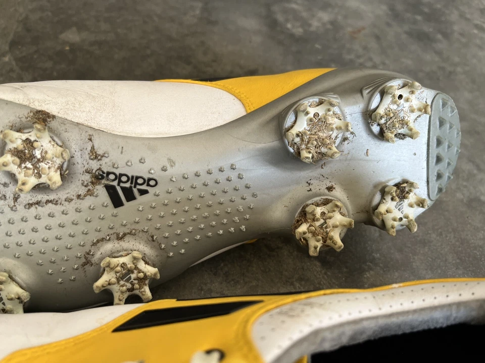 Zapatos de golf Adidas Adizero Sprint Frame Sprintweb para hombre talla 13 amarillo blanco Foto 4 de 4