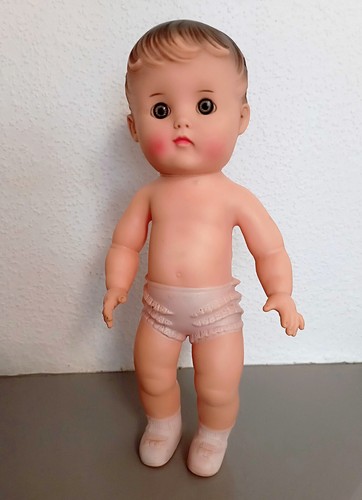 poupee Ancienne : Poupée Ancienne En Cahoutchouc Dans Sa