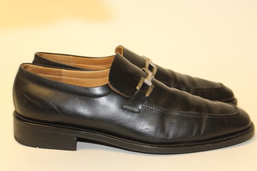 Salvatore Ferragamo Men Size 12 D Black Leather Loafers Italy Made Shoes UG25388 - Picture 7 of 24