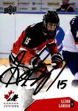Glenn Gawdin - Signed 2015 Upper Deck Team Canada Juniors Card #26