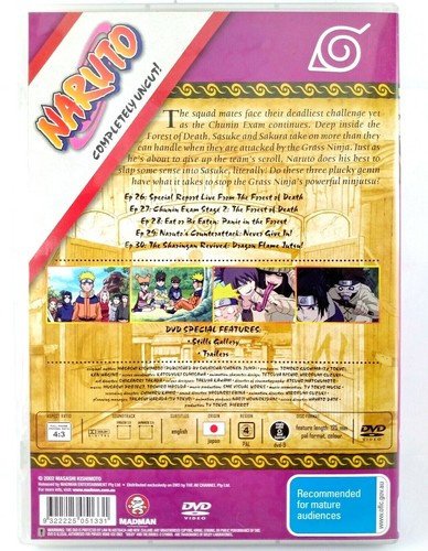 Naruto Vol 7,2,10,11, 4 x DVDs Rated M PAL Region 4 Madman Anime. - Bild 4 von 7