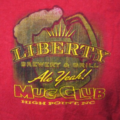 LIBERTY BREWERY & GRILL lrg T shirt High Point defunct bar tee North Carolina