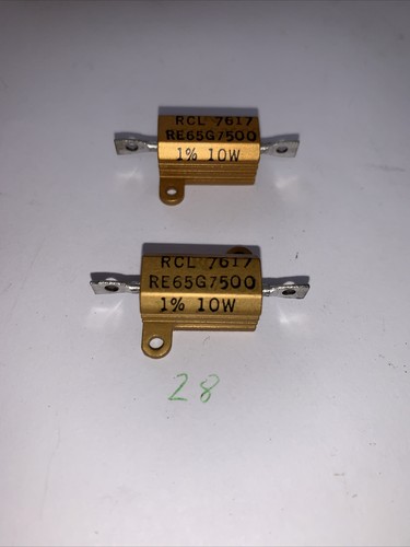RCL 750 Ohm 10 Watt 1% Alum. Power Resistor RE65G7500 New Pack Of (2) - Picture 11 of 12