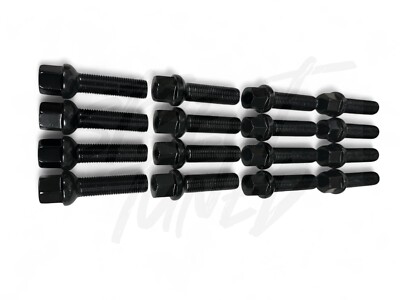 Street Tuned M14x1,5 Radius Radschrauben 45mm schwarz x 16 - passend für VW AUDI -