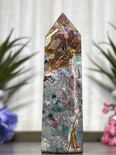 Cosmic Sea JASPER TOWER - Mineral Purple Chakra Crystal Witch Point Talisman