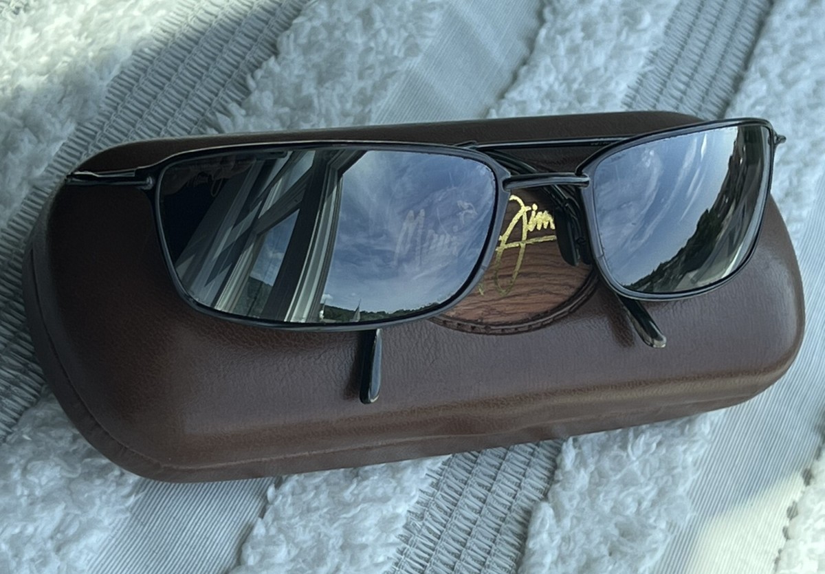 ミーコ802 Maui Jim Pono MJ 102 02 Black Frame - Grey Polarized Lens